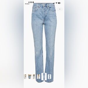Denim Forum Light Wash Straight-Leg Jeans